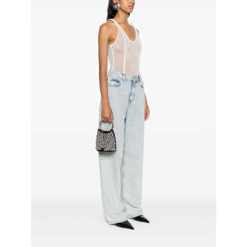 Alaïa Studded Bucket Tas in Zwart Leer Black Dames