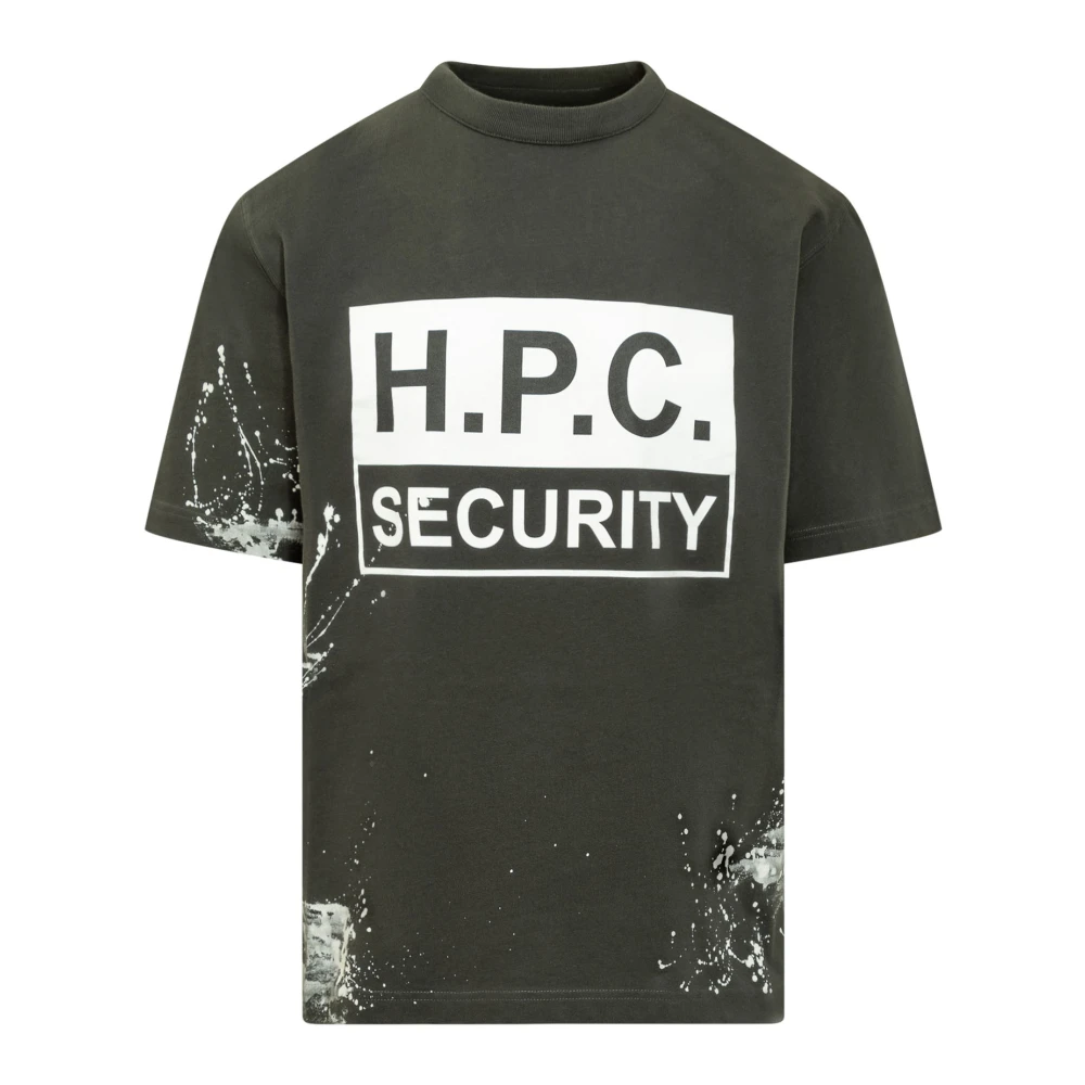 Heron Preston Groen T-shirt met korte mouwen en logo Black Heren