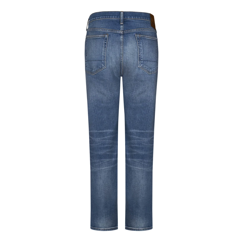 Tom Ford Blauwe Jeans met Voorknopsluiting Blue Heren
