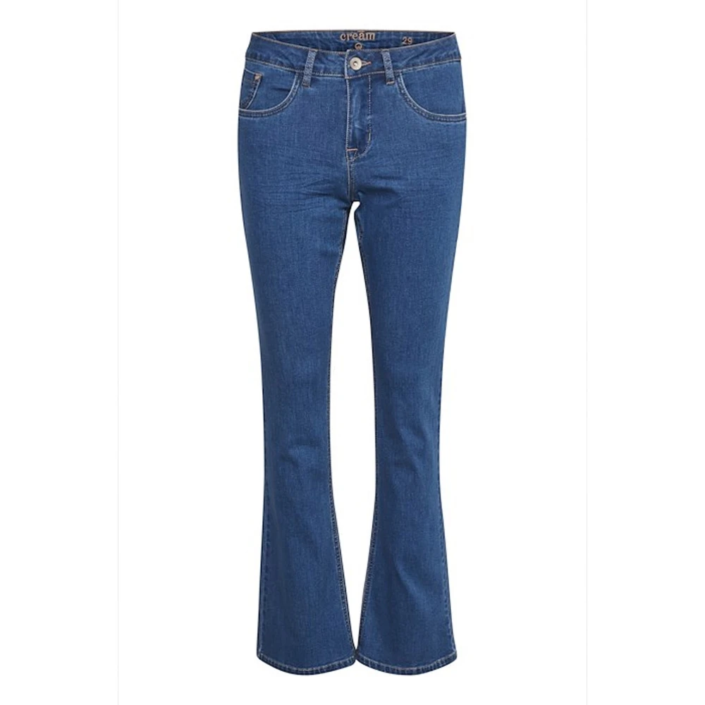 Cream Bootcut Jeans Indigo Blue Denim Blue Dames