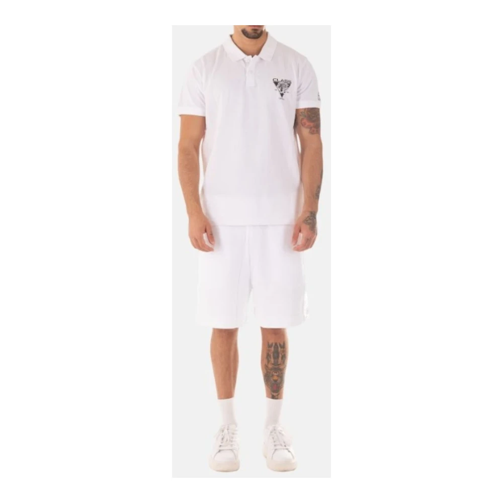 Just Cavalli Heren Logo Polo Shirt White Heren