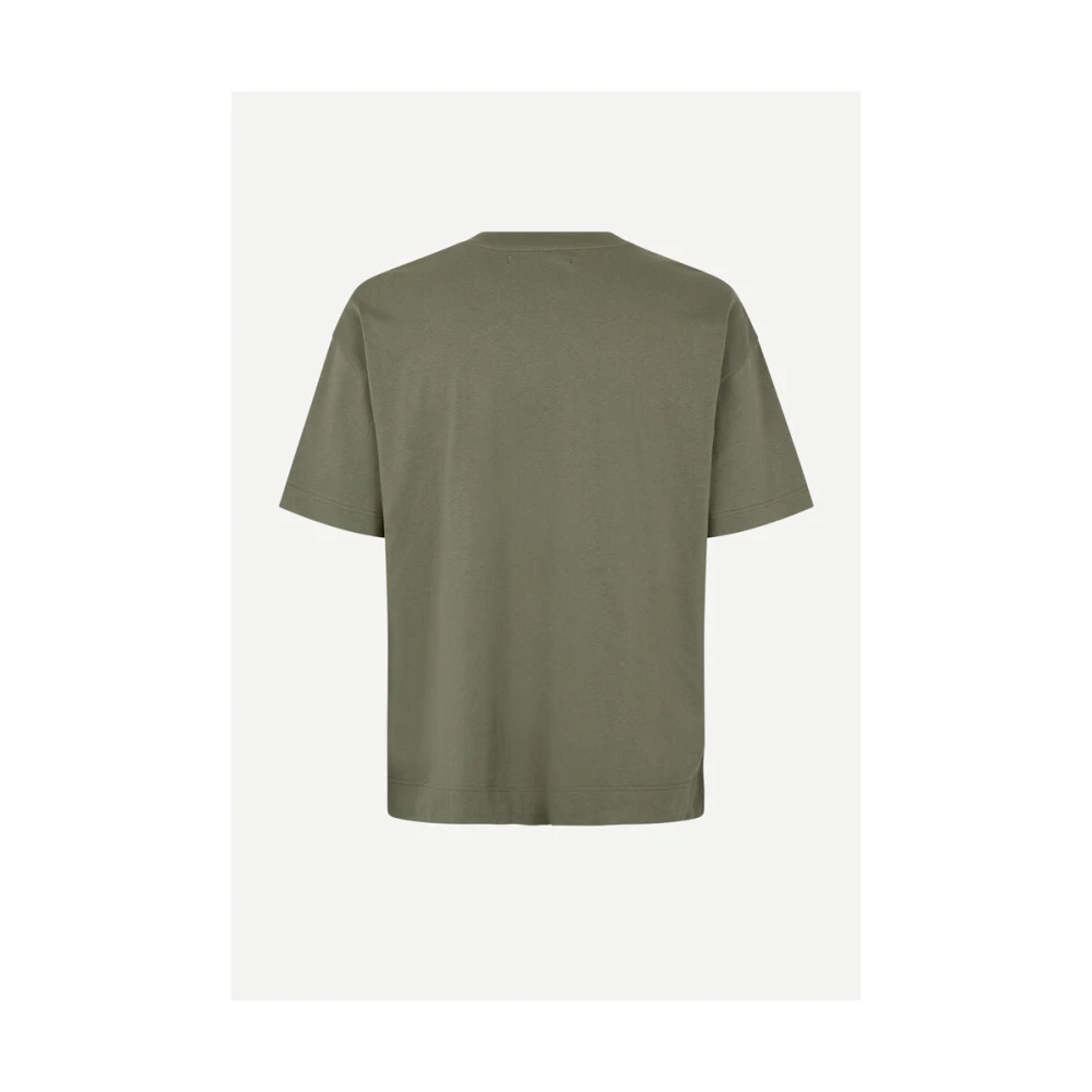 Samsøe Ruimvallend Bedrukt T-shirt Green Heren