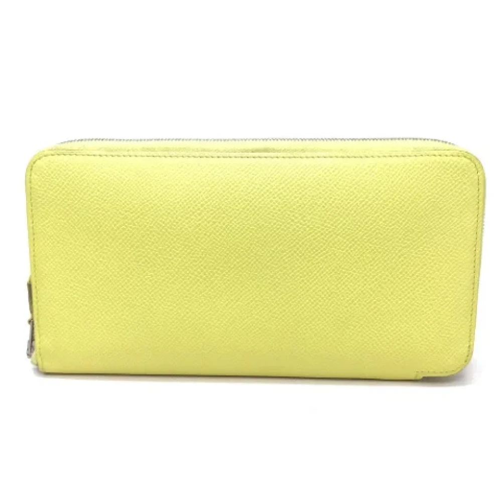 Hermès Vintage Pre-owned Leather wallets Yellow Dames