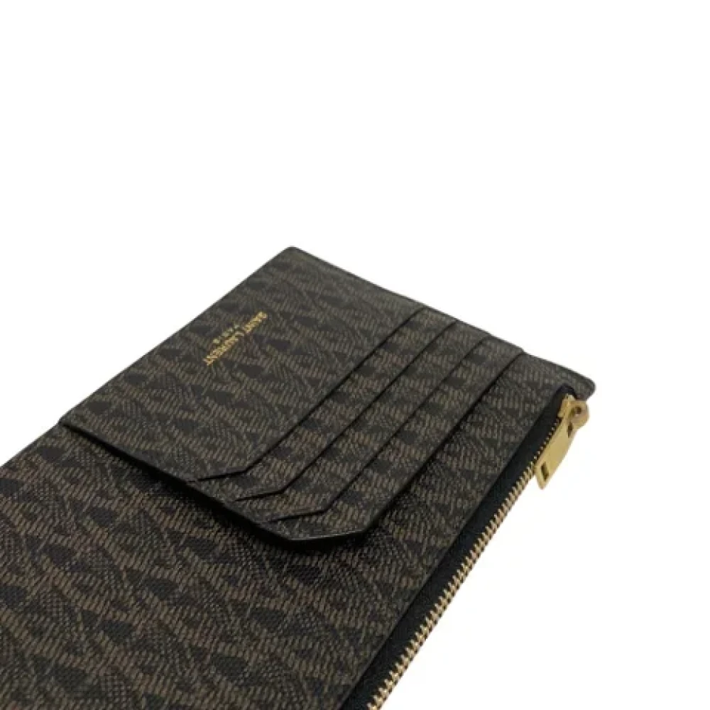 Saint Laurent Vintage Pre-owned Leather wallets Brown Dames