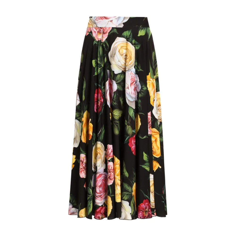 Dolce & Gabbana Zwarte en Roze Rokken Ss25 Multicolor Dames