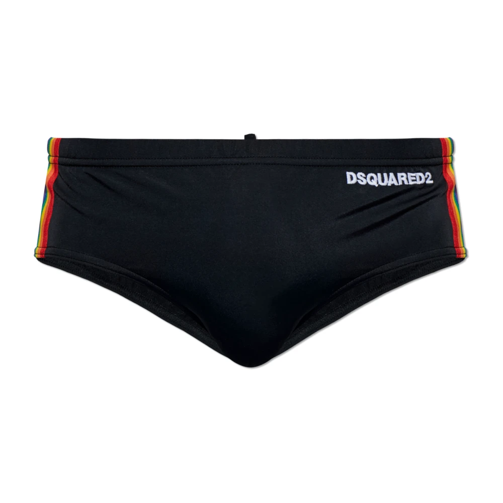 Dsquared2 Herr Svart Badkläder Xs, Nylon, Swim Briefs