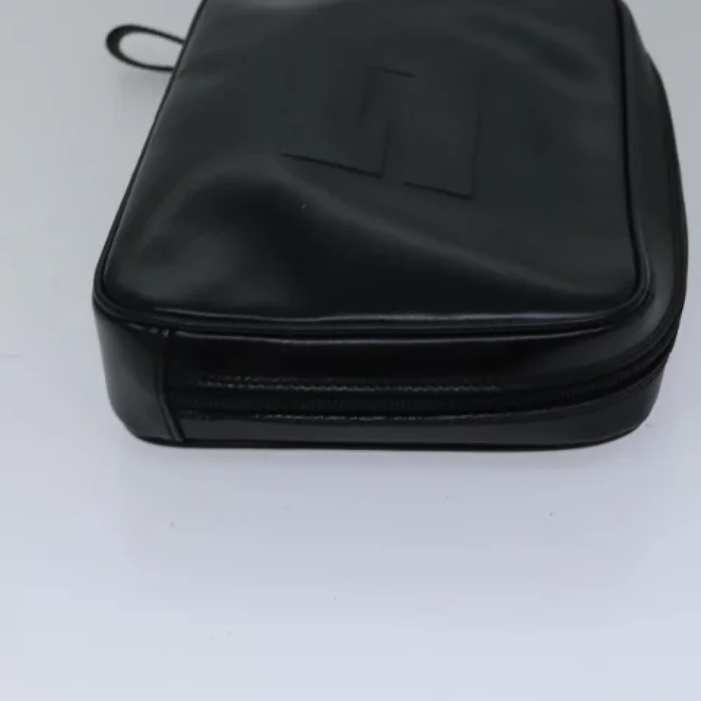 Gucci Vintage Pre-owned Leather clutches Black Dames