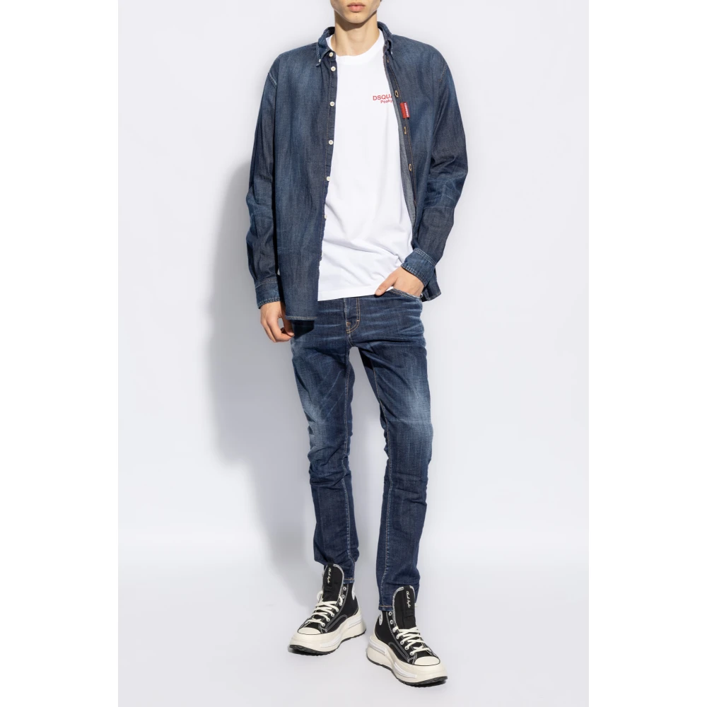 Dsquared2 Denim overhemd Blue Heren