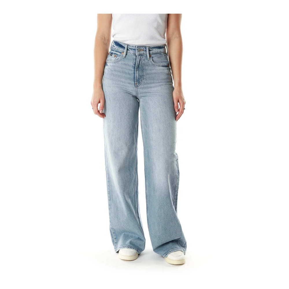 Denham Flared High Waist Jeans Blue Dames