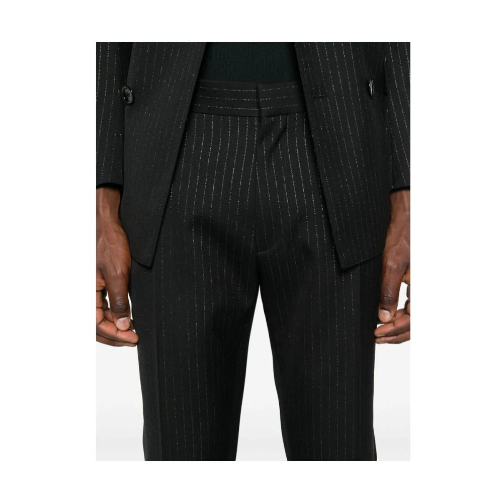 Tom Ford Zwart Pinstripe Blazer en Broek Set Black Heren