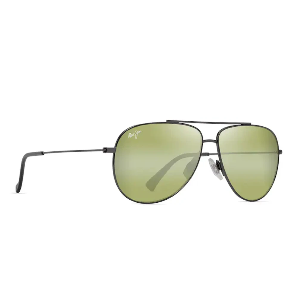 Maui Jim Polariserade solglasögon mörk rutenium gröna linser Gray, Unisex