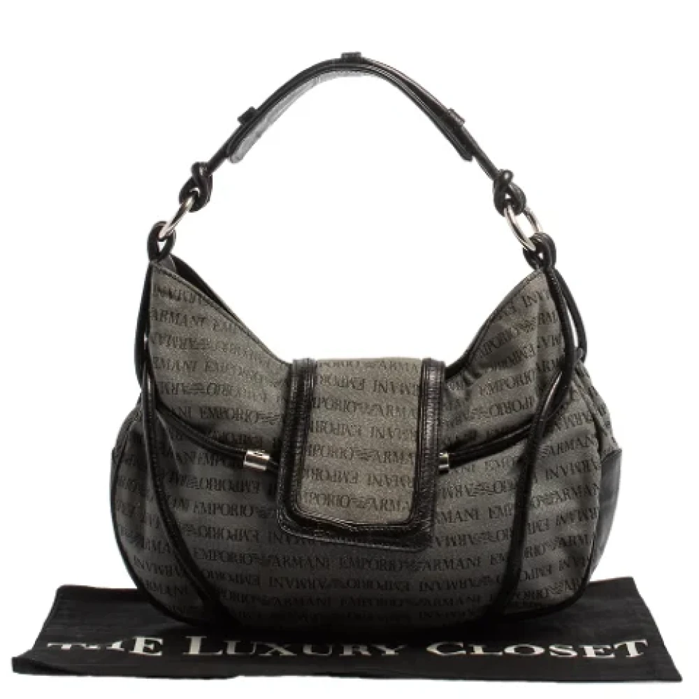 Armani Pre-owned Canvas handbags Gray Dames