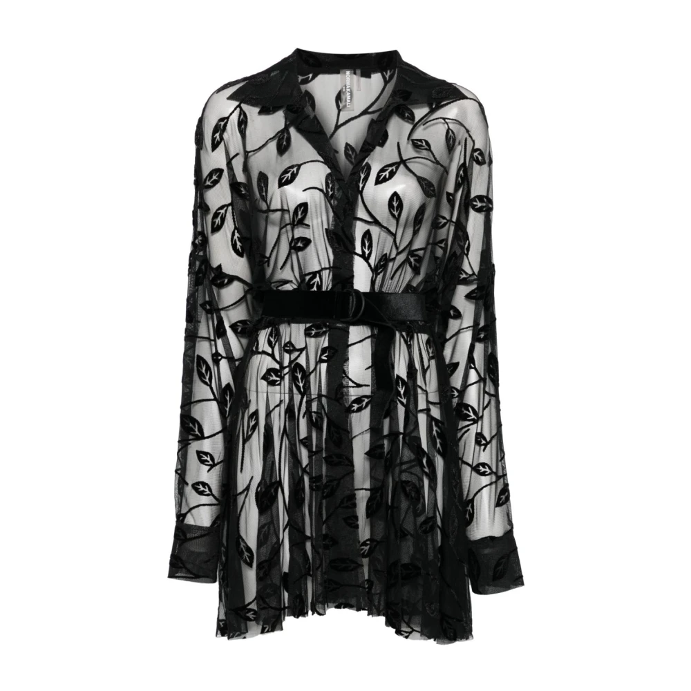 Norma Kamali Zwarte Jurken met Afneembare Taille Riem Black Dames