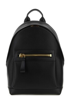 stylish-black-leather-backpack