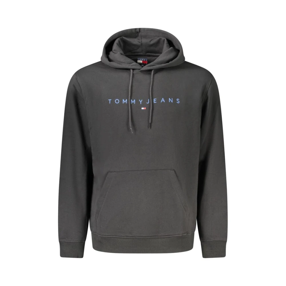 Tommy Hilfiger , Hoodies, Male, Black, Xl, Black Cotton Men Jumper Hoodie