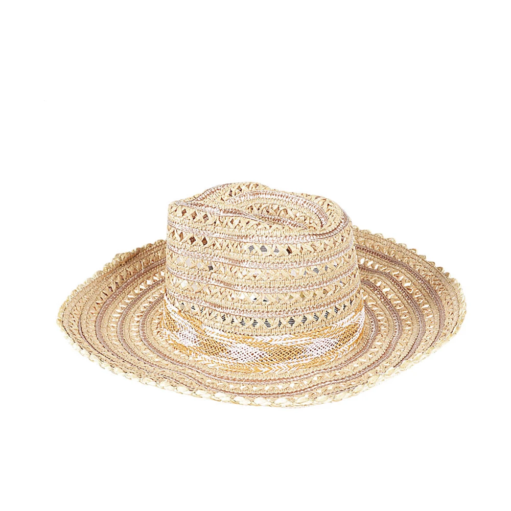 Exquisite J Raffia Sombrero Hoed Beige Dames