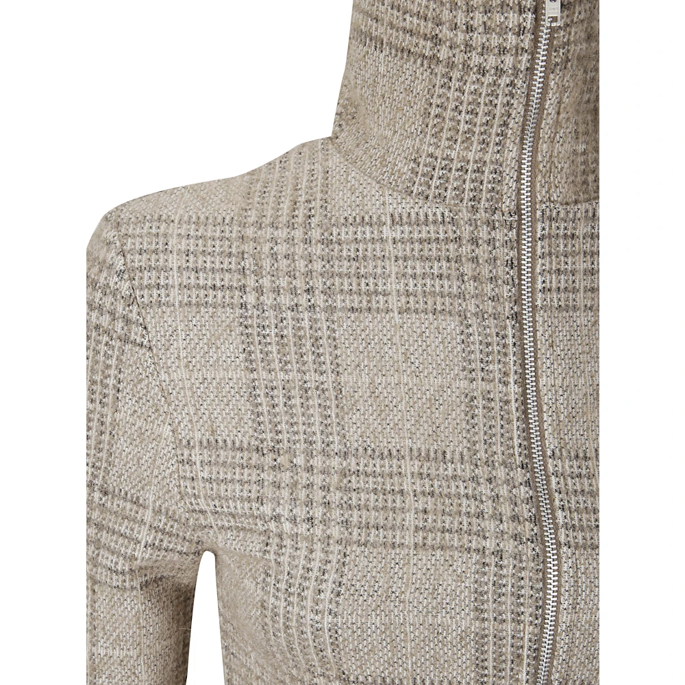 Our Legacy Slimme Rits Cardigan Lange Mouw Beige Dames