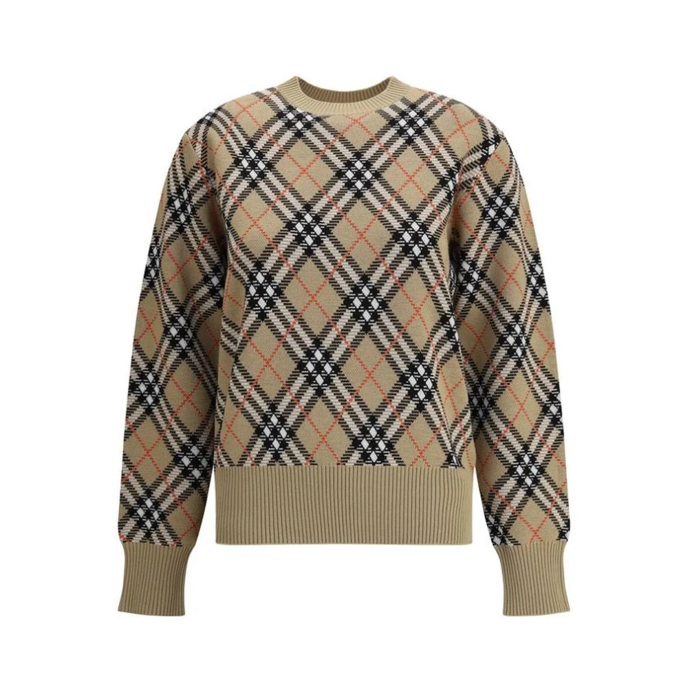 Check Pattern Wool Sweater - Burberry - Modalova