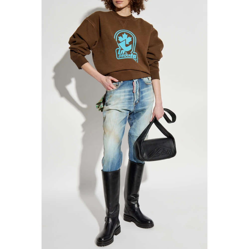 Dsquared2 Gedrukte sweatshirt Brown Dames