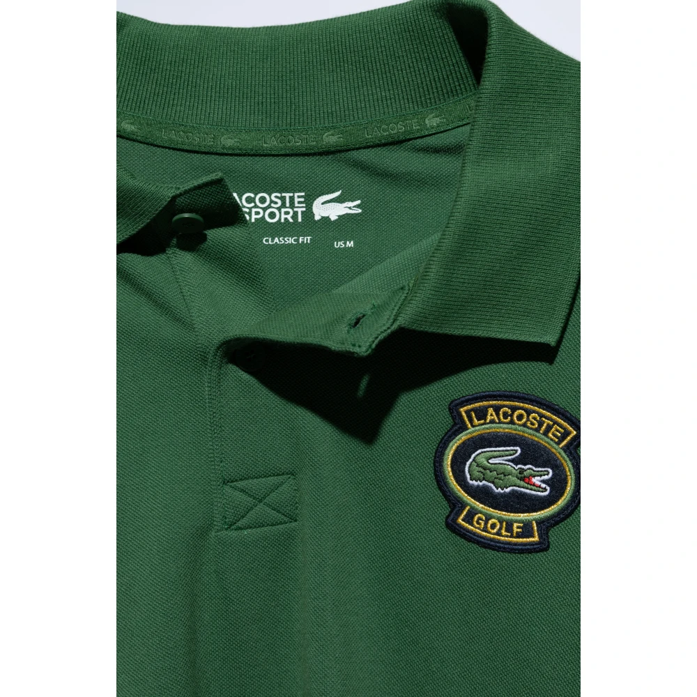 Lacoste Polo shirt met patch Green Heren