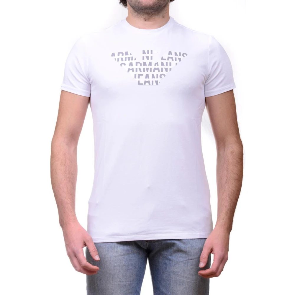 Armani Jeans Men's White T-Shirt Sweatshirt - T-Shirts - L - Tops