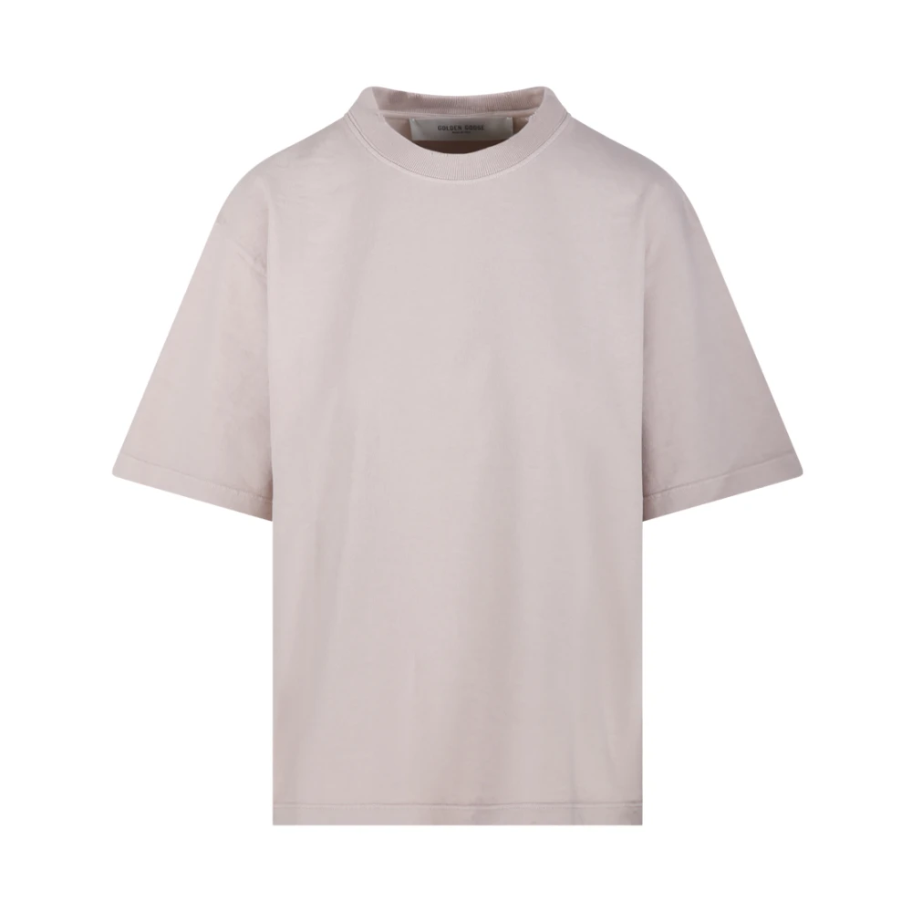 Golden Goose Women's Gray/Golden Boxi T-Shirt Logo Patch