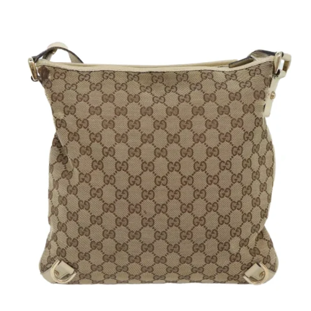 Gucci Vintage Pre-owned Canvas gucci-bags Beige Dames