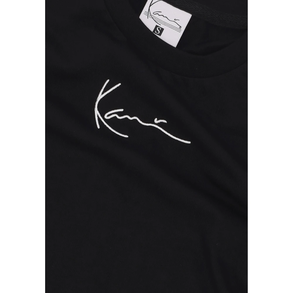 Karl Kani Lange Mouw Crewneck T-shirt Zwart Black Heren