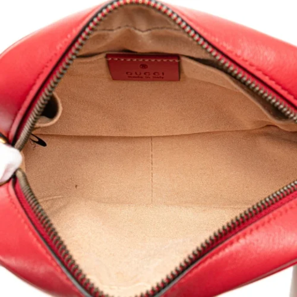 Gucci Vintage Pre-owned Leather shoulder-bags Red Dames