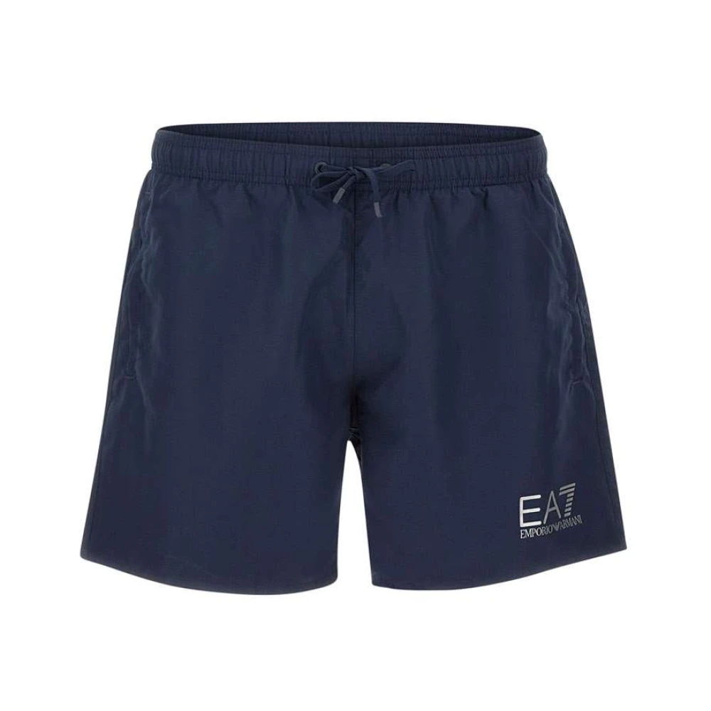 Emporio Armani EA7 Denim Shorts Blue, Herr
