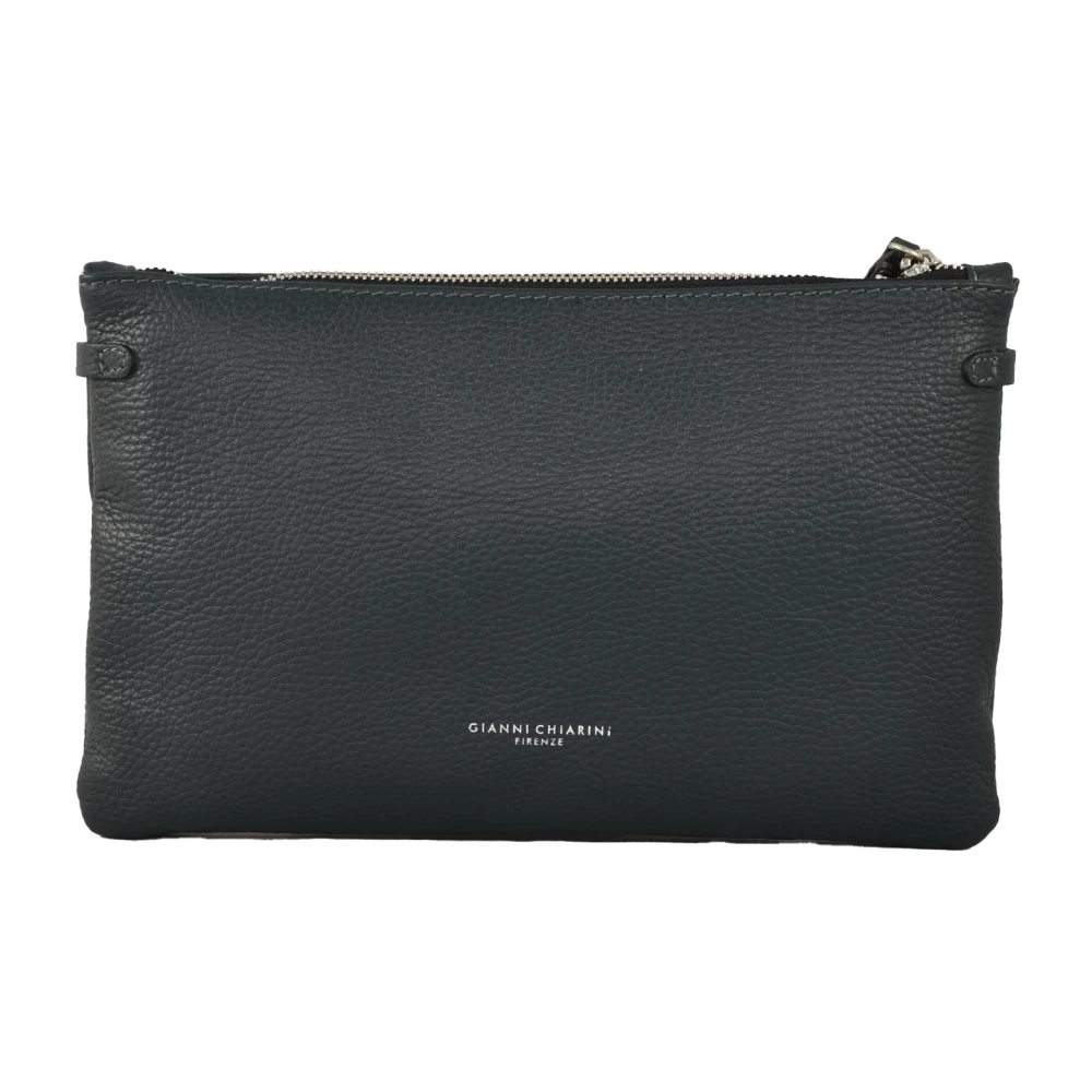 Gianni Chiarini Leren Schoudertas Black Dames