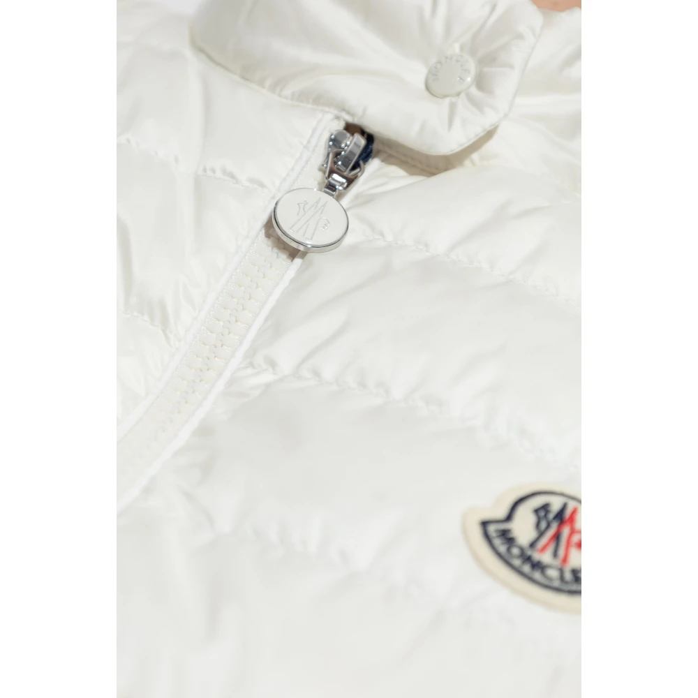 Moncler Donsvest met opstaande kraag White Dames