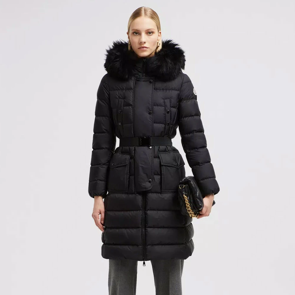 Moncler Khloe Lange Donsjas Black Dames