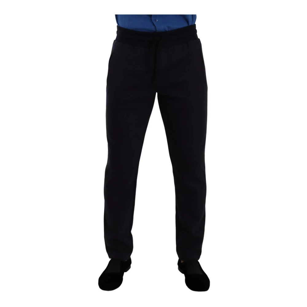 Dolce & Gabbana Blue Logo Jogger Trousers - Male - Sweatpants - S - Trousers