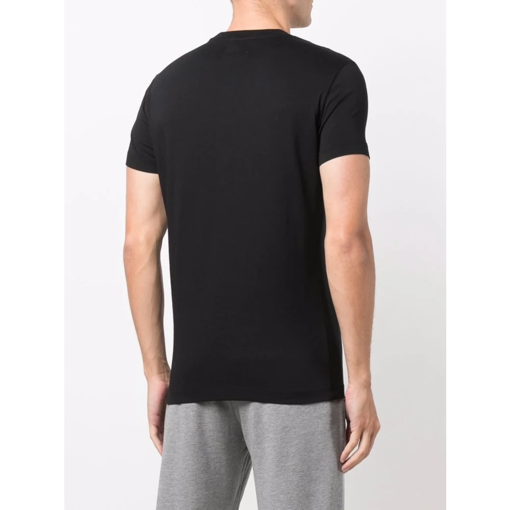 Emporio Armani Katoenen T-shirt met Designerscode Black Heren