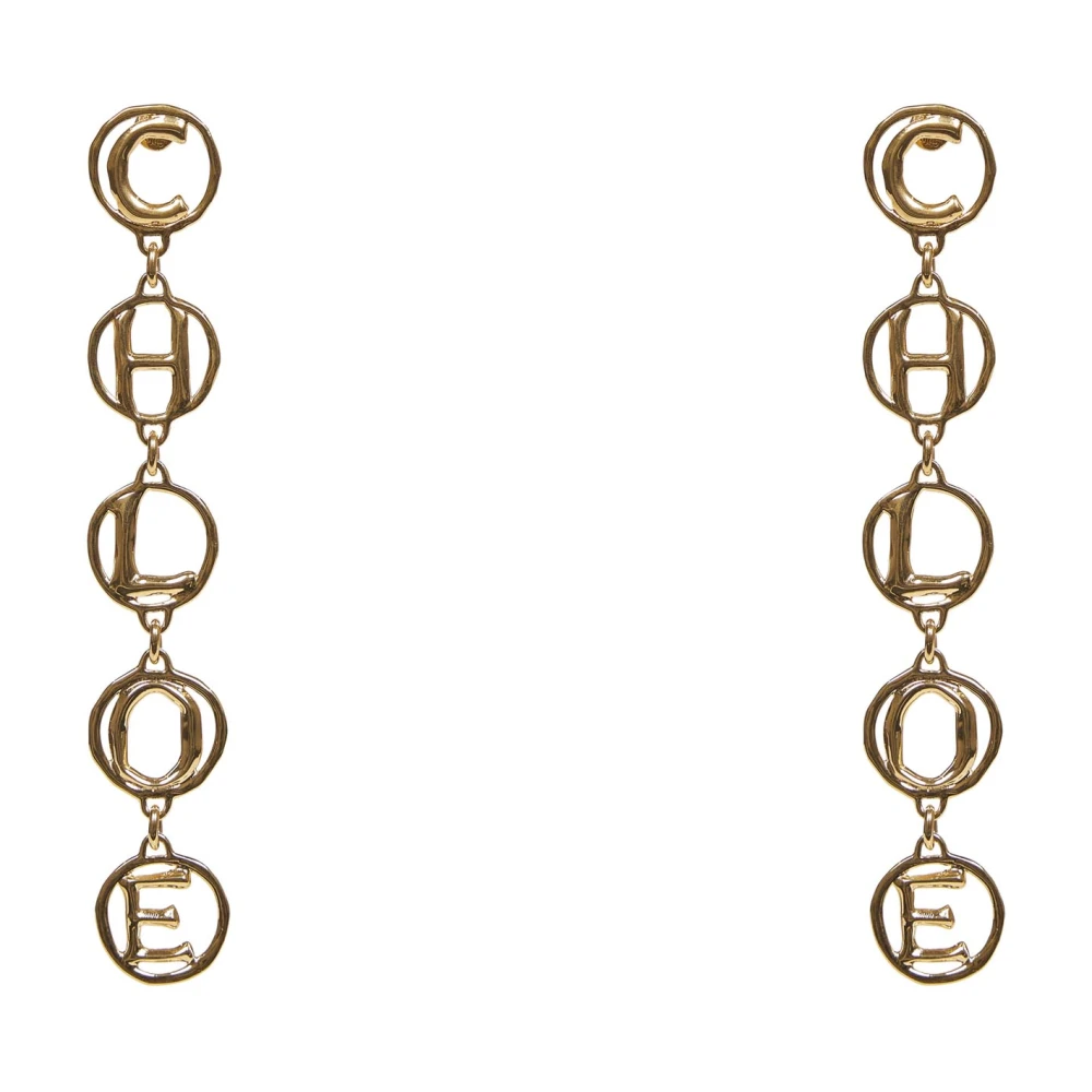 Chloé Women's Yellow Earrings, One Size, Script Earrings