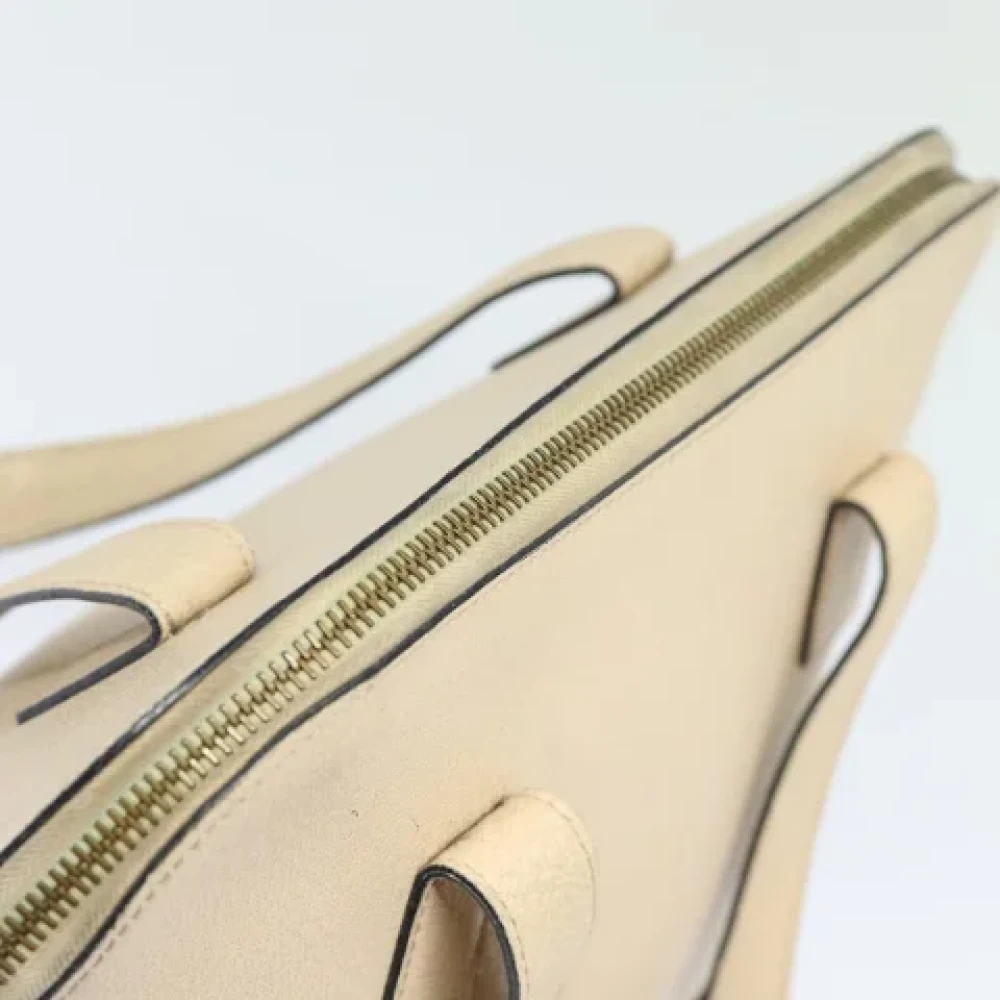 Celine Vintage Pre-owned Leather celine-bags Beige Dames