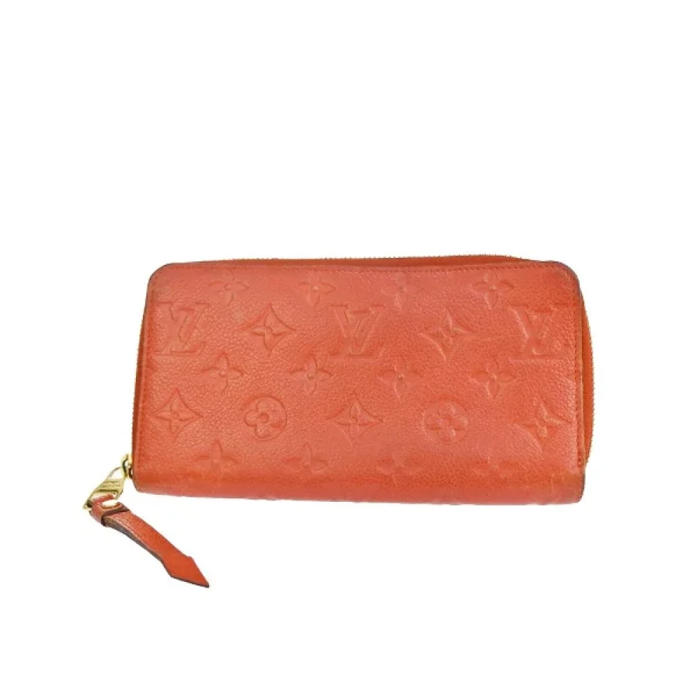 Louis Vuitton Vintage Pre-owned Leather wallets Orange Dames