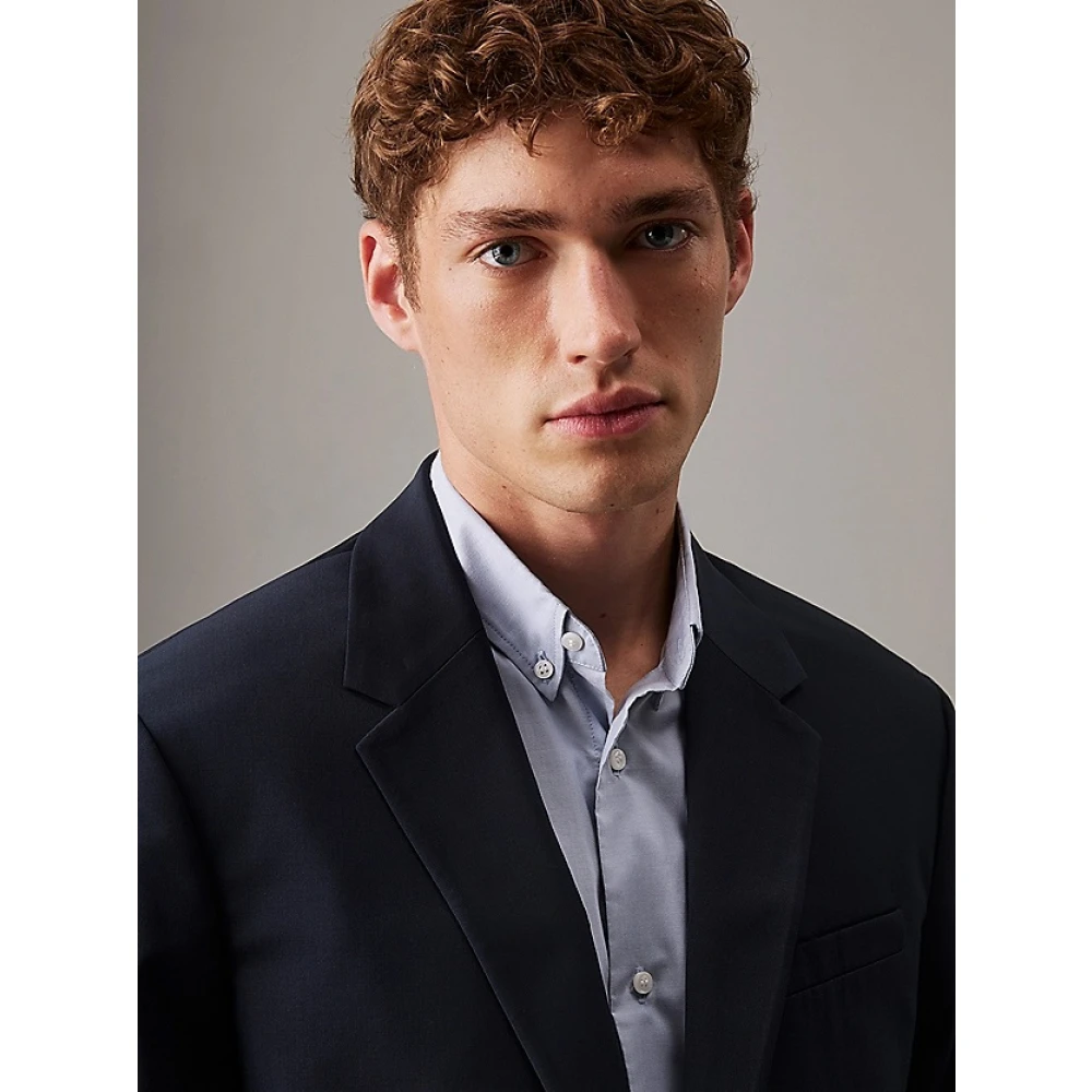Calvin Klein Verfijnde Slim Fit Blazer Blue Heren