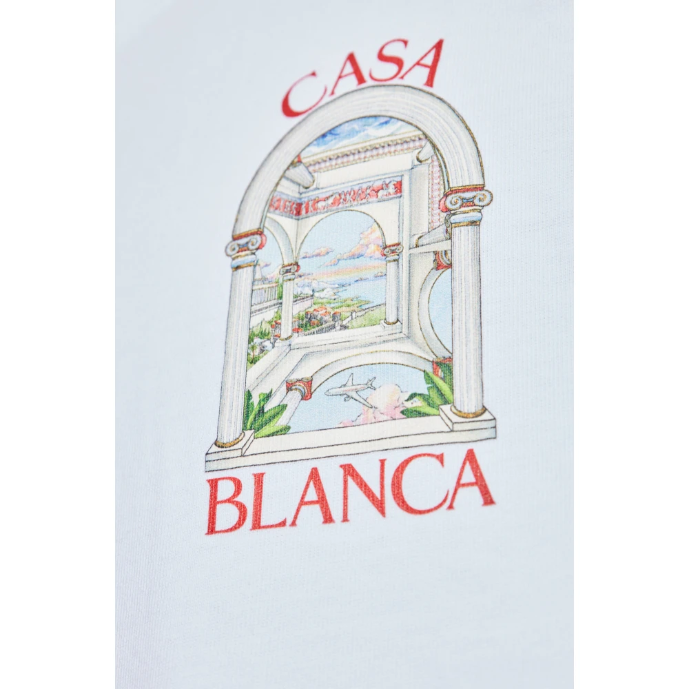 Casablanca T-shirt met print Blue Heren