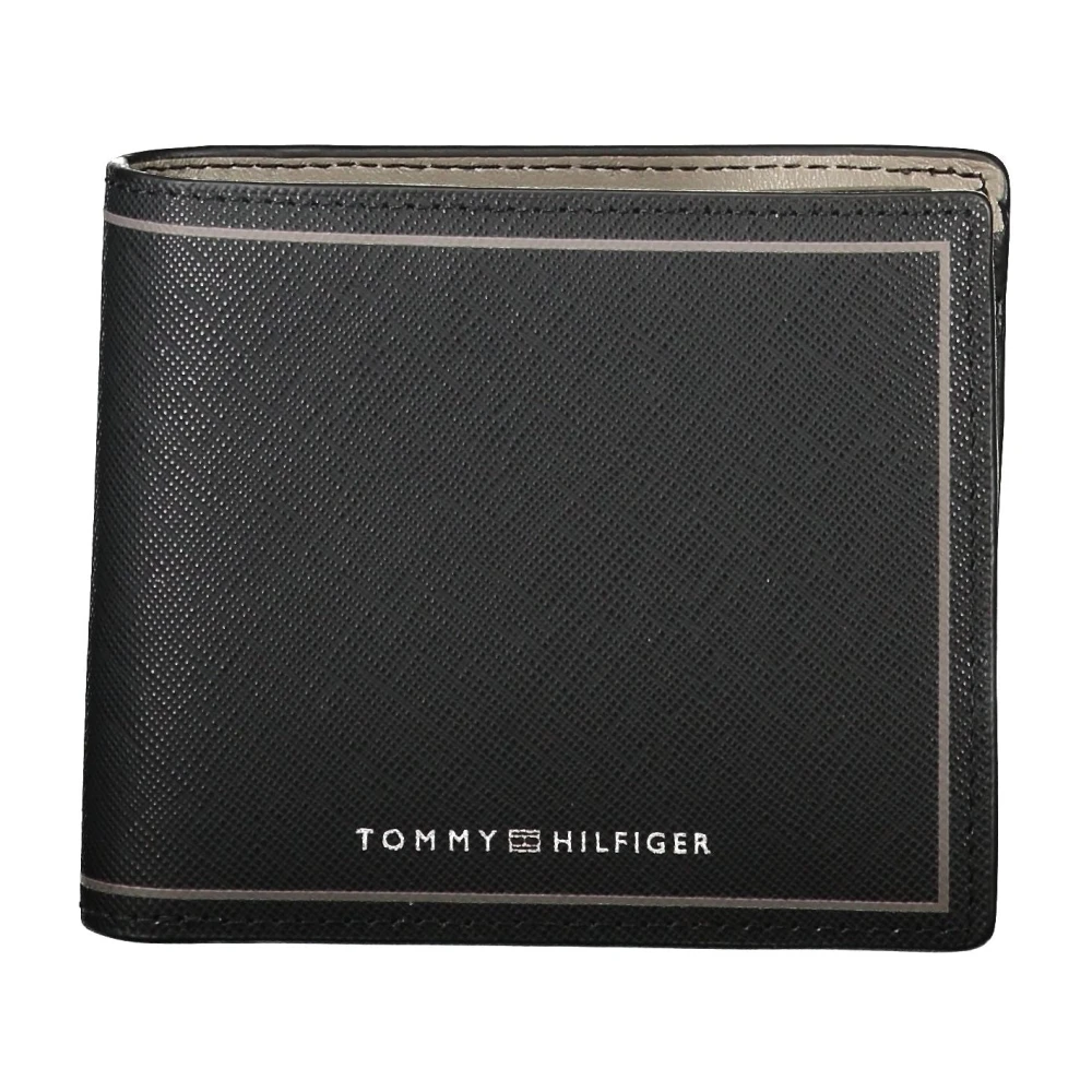 Tommy Hilfiger Heren Portemonnee Zwart Contrast Details Black Heren