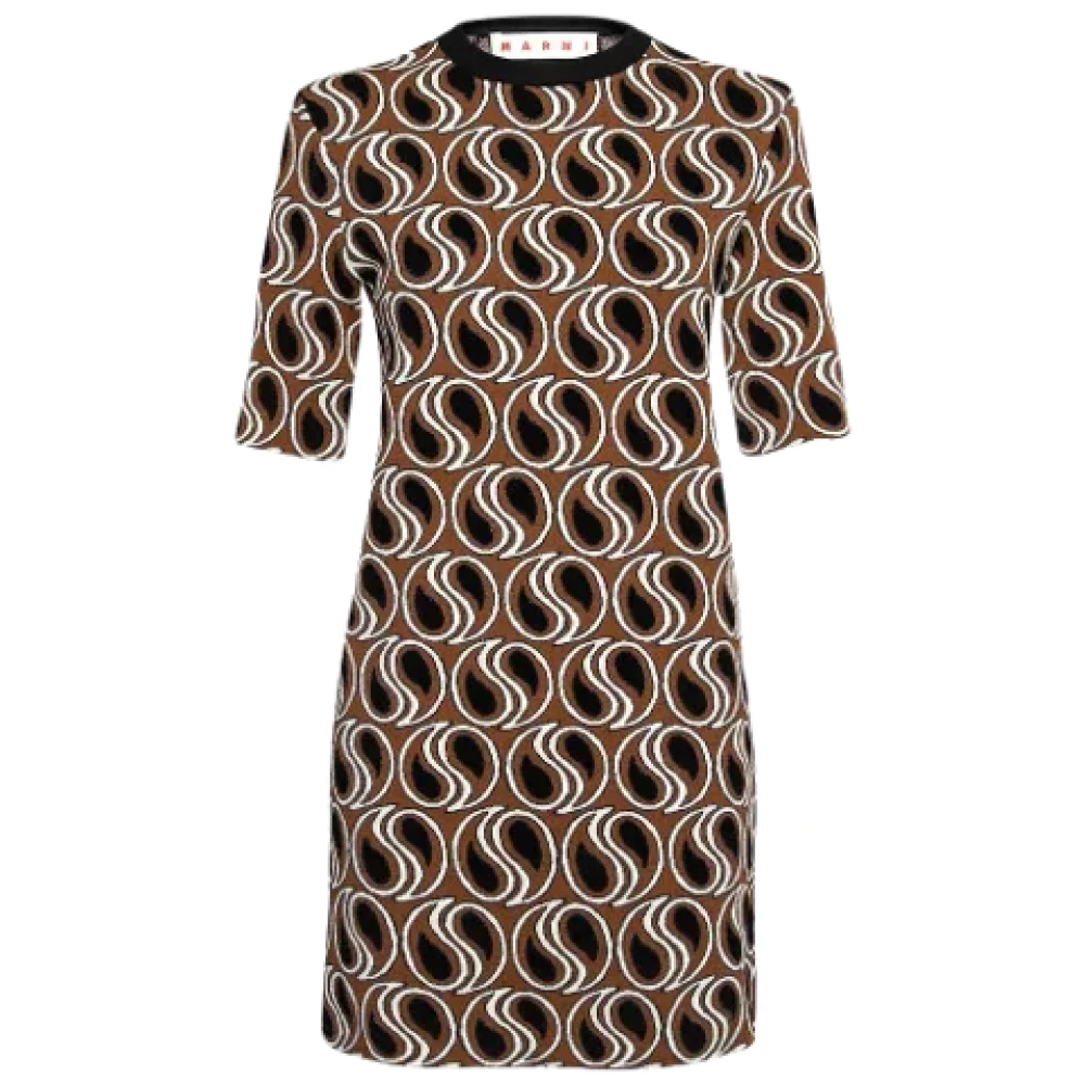 Marni Pre-owned Knit dresses Brown Dames