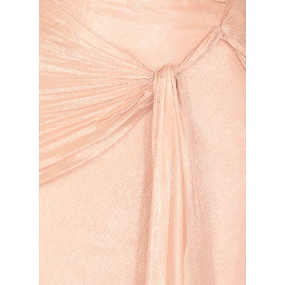 Maria Lucia Hohan Roze Zijden Jurk met Diepe V-Hals Pink Dames
