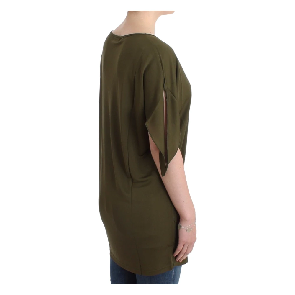 John Galliano Smaragdgroene Elegante Zijden Blouse Green Dames