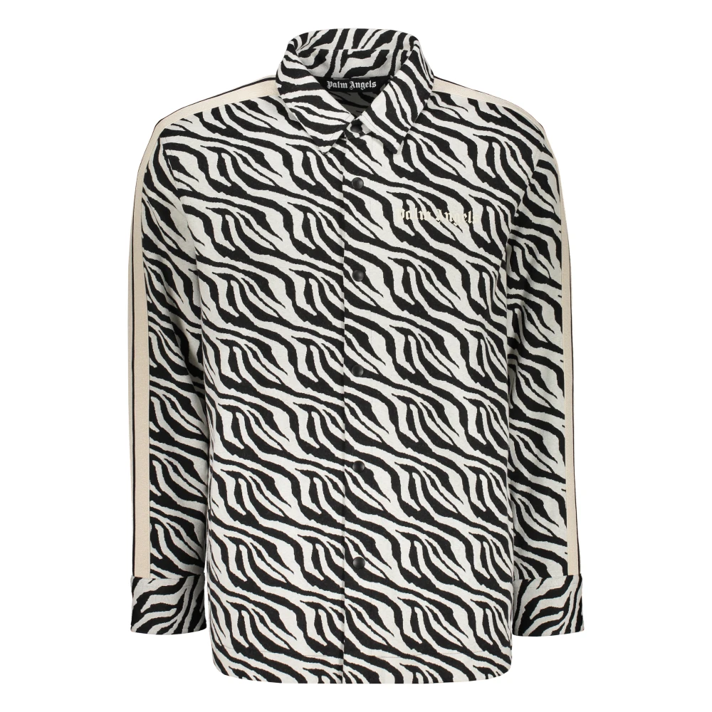 Palm Angels Zebra Motief Lange Mouw Shirt Multicolor Heren