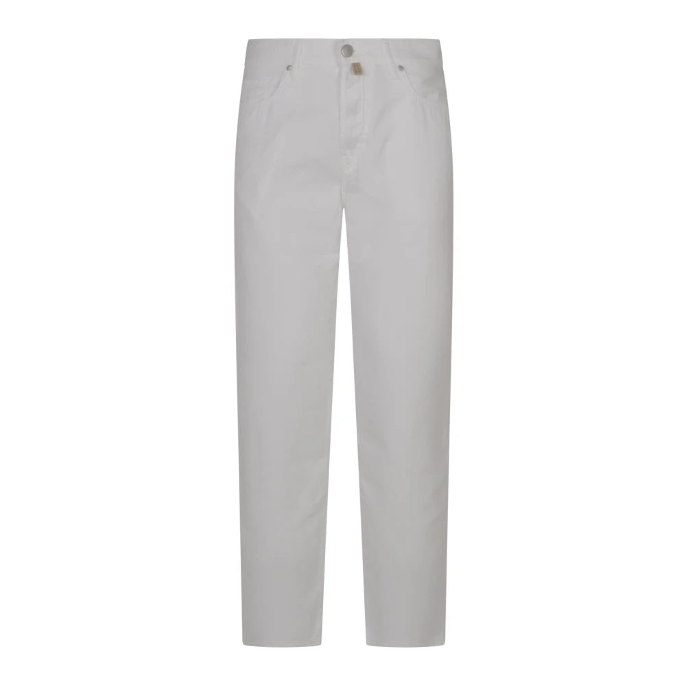 Jacob Cohën Men's White Edo Regular-Straight 5-Pocket Trousers - Straight Fit Jeans - W32 - Jeans
