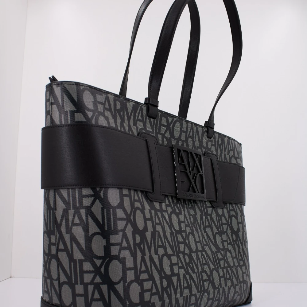 Armani Exchange Stijlvolle Tote Bags voor winkelen Black Dames