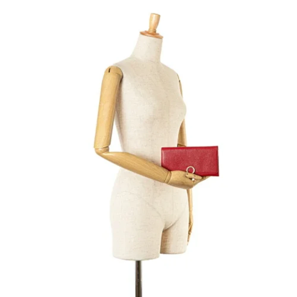 Bvlgari Vintage Pre-owned Leather wallets Red Dames