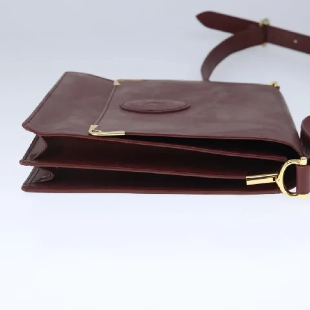 Cartier Vintage Pre-owned Leather shoulder-bags Red Dames