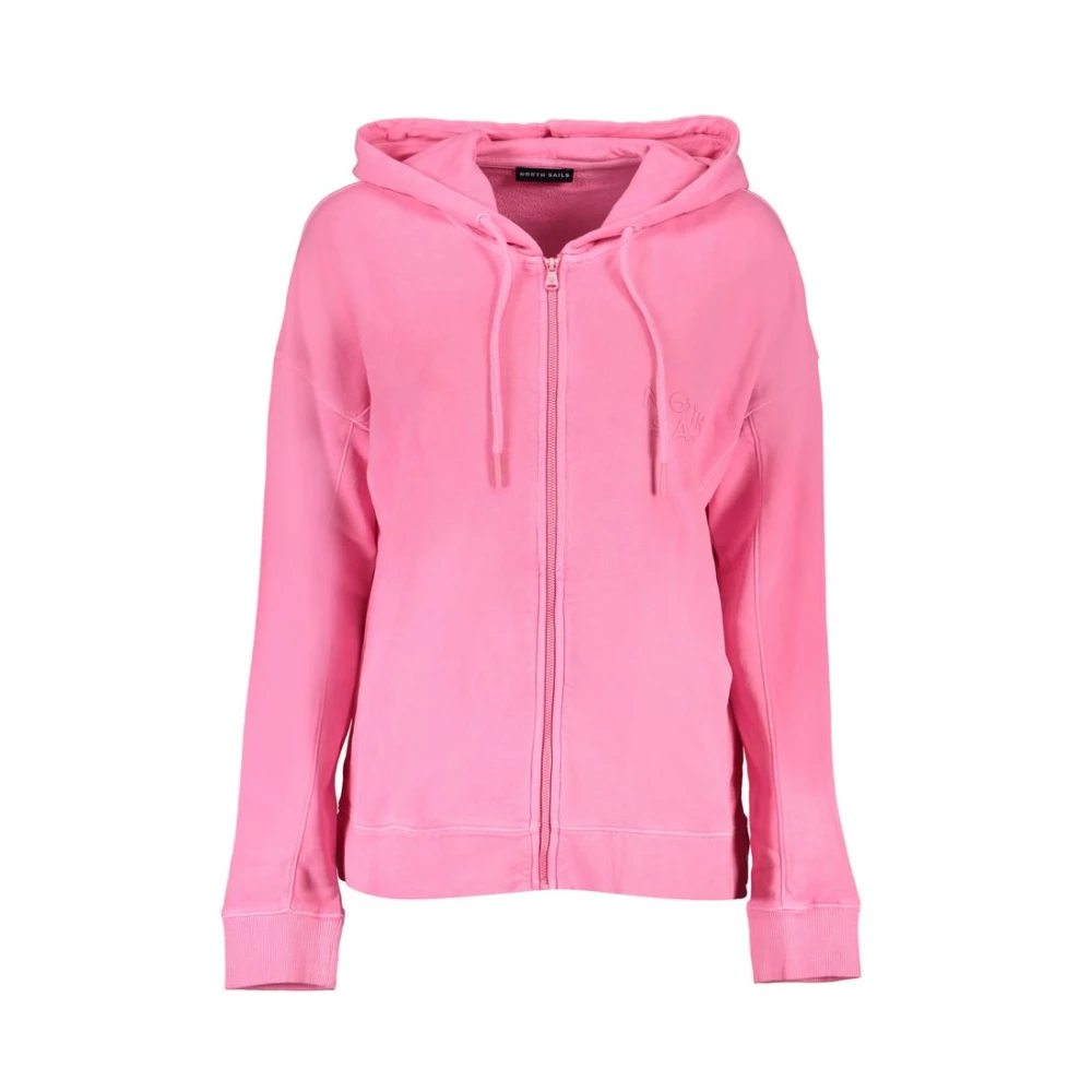 North Sails Hoodie met rits en zakken Pink Dames